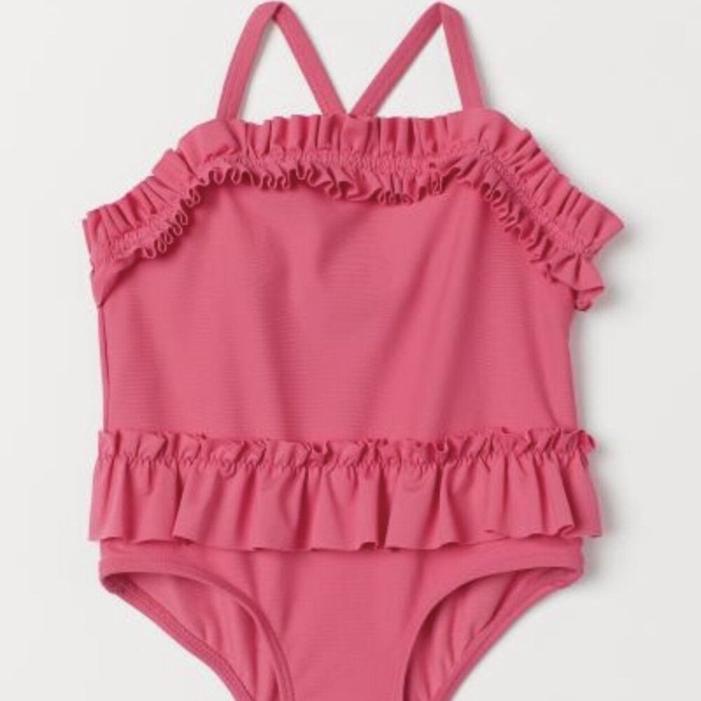 H&M Pink Ruffled Swimsuit